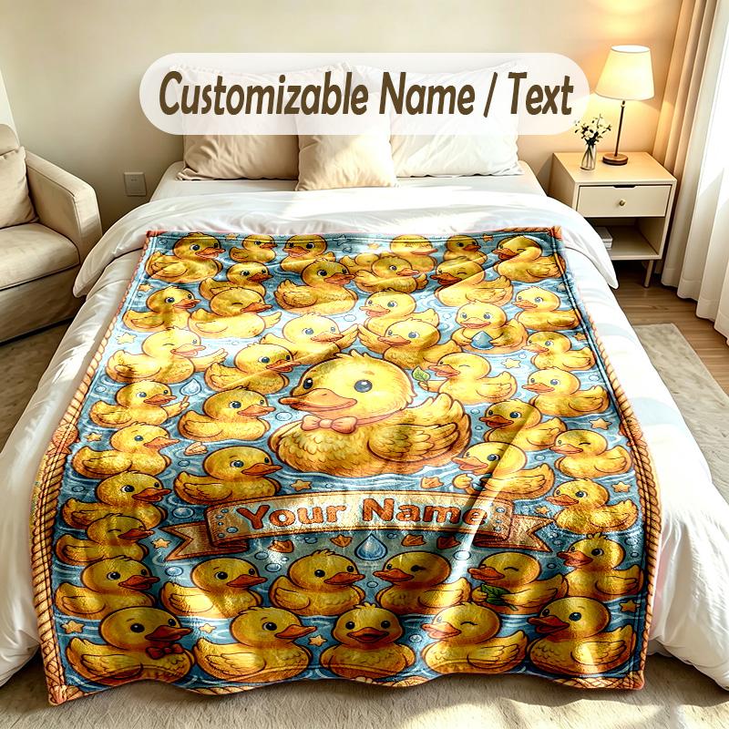 Celebration Party Theme Soft Blanket Personalized Custom Name Text Print Warm Blanket Home Sofa Bedroom Decor