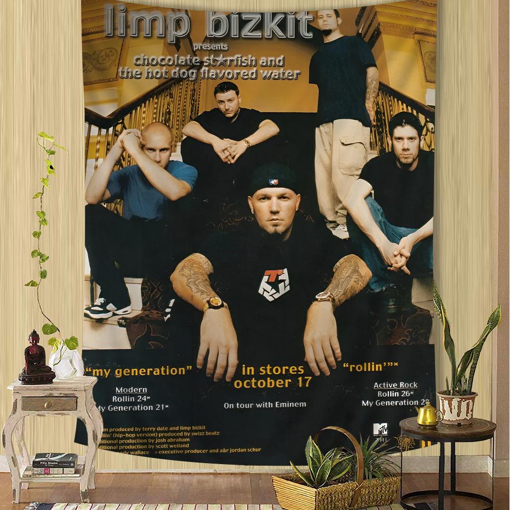 Limp Bizkit Band Cartoon Tapestry Bohemian Wall Tapestries Mandala Wall Hanging Sheets
