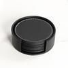 PU Leather Coasters for Drinks with Holder Set of 6 Coffee Mats Protect Furniture from Hot or Cold Water Marks And Damage