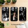 Чехол для телефона Michael J-jackson для iPhone 17 16 15 14 13 12 Pro Max Plus с зеркалом, беспроводной, магнитный