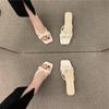 Slippers 2025 New Female Shoes Fairy Fashion Fashion Wear Thick Heel Sandals