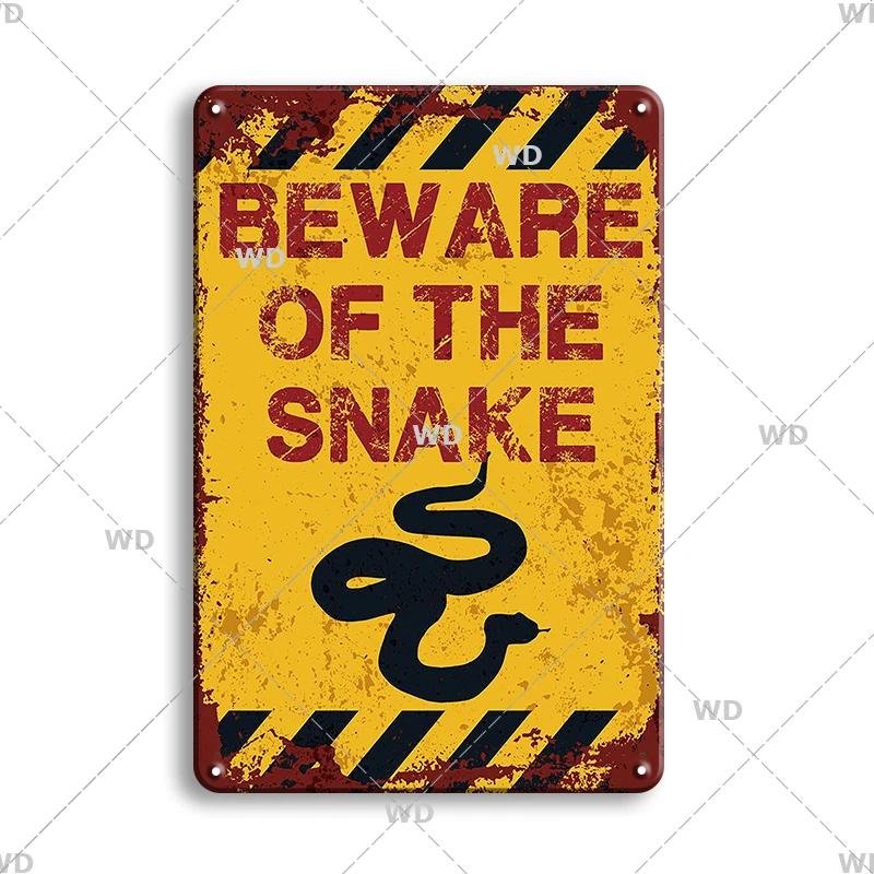 Предупреждение Опасность Металлические Знаки Остерегайтесь Животных Постер с Котом Винтажная Настенная Табличка Металлическая Тарелка Паб Бар Дом Живопись Декор для Мужской Пещеры