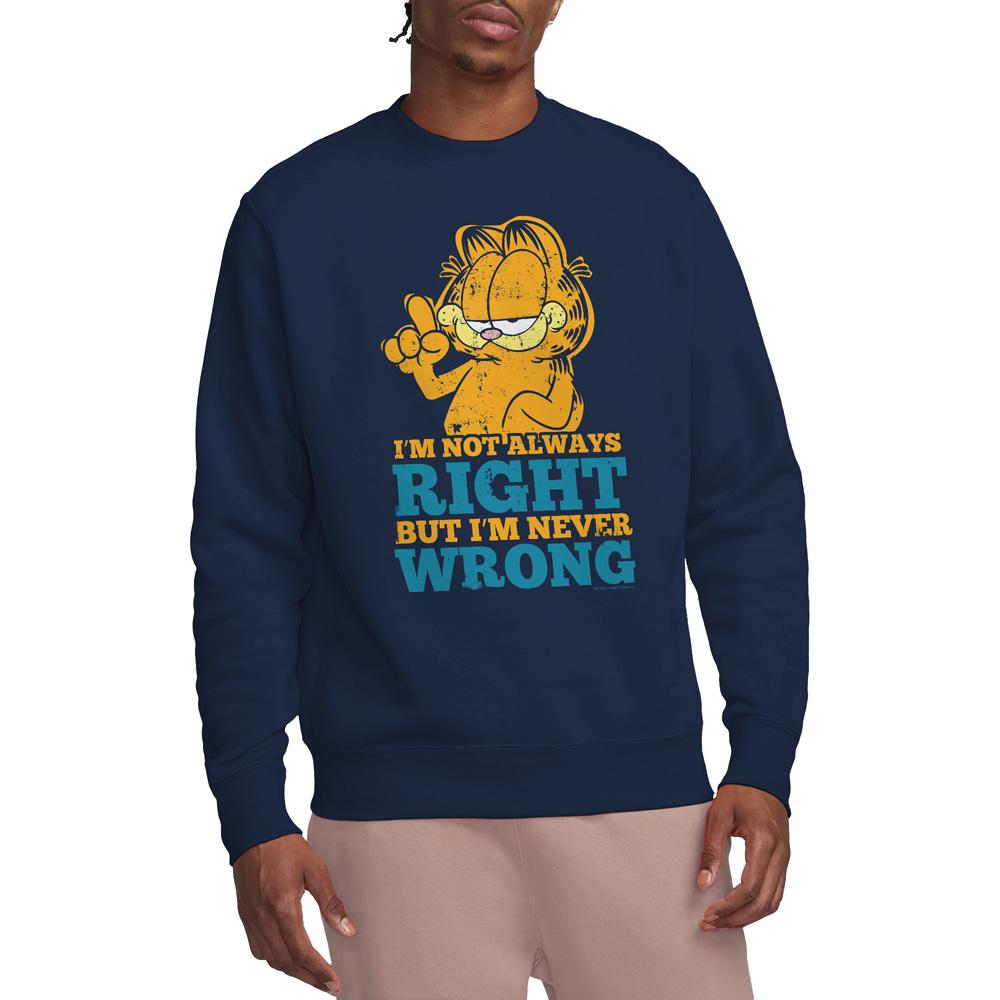 Garfield Unisex Adult Never Wrong Sweatshirt