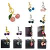 3D Crafts Cherry Keychain Ornaments Cherry Charms Fashion Car Keyring  Lady/Women