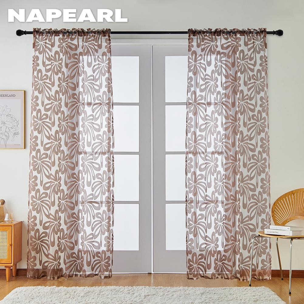 1 шт. NAPEARL 10% затемняющий тюль простая и универсальная европейская жаккардовая прозрачная занавеска для кухни, гостиной, спальни, балкона, окна, домашнего декора