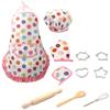 11pcs Kids Cooking And Baking Set Kitchen Costume Role Play Kits Apron Hat