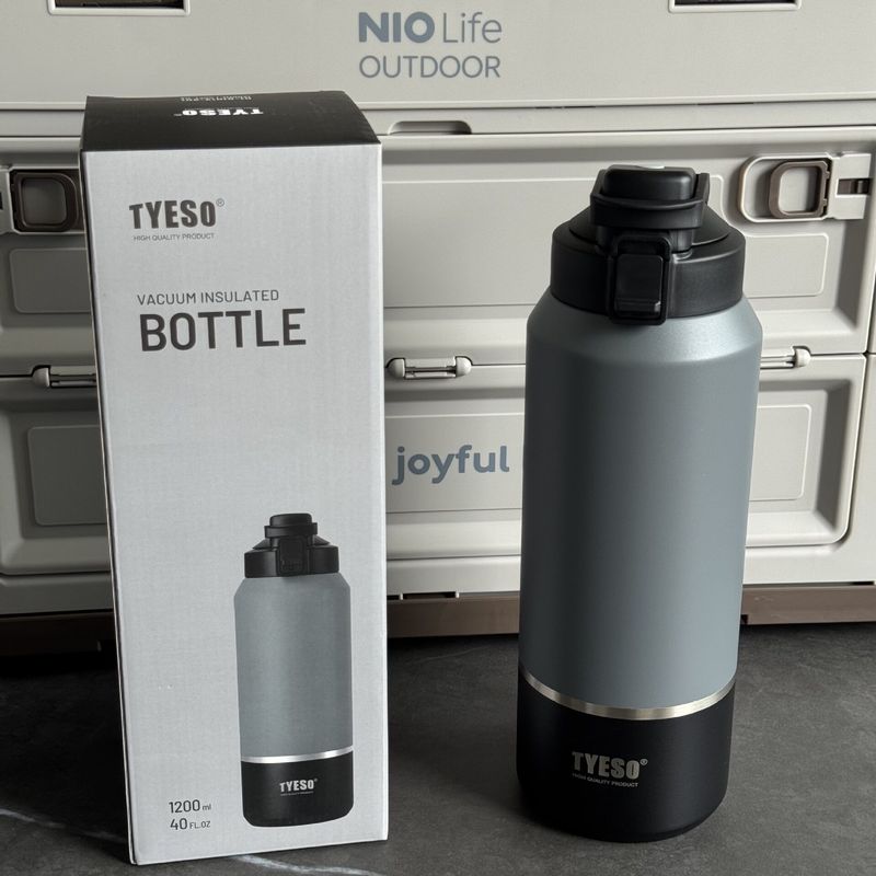 Tyeso304 Stainless Steel Portable Sports Bottle 2000ml Ultra-Large Capacity Thermos Cup Outdoor Portable Direct Drinking Cup