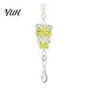 Winter Wonderland Party Supplies Acrylic Pine Cone Pendant with Faux Crystal Drop, Christmas Tree Reusable Holiday Home Decor Hanging Ornaments,
