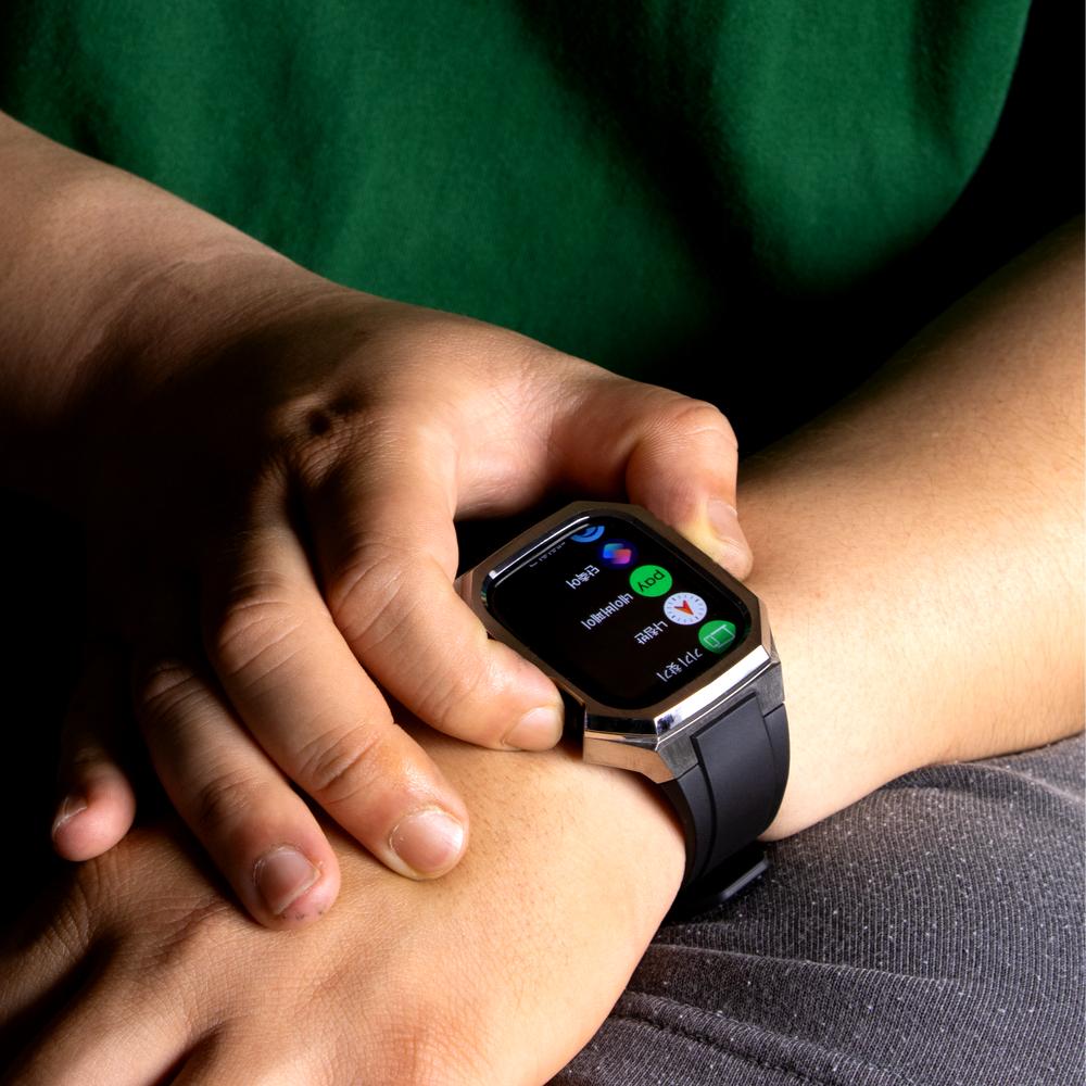 Haendihaendeu Умные часы X Apple Watch Чехол-полное покрытие из нержавеющей стали Металлический ремешок Для Apple Watch Ultra 46 мм