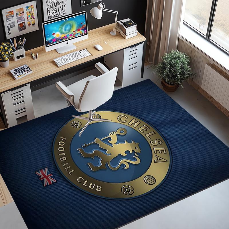 Chelsea F.C Pattern Rug, Indoor/Outdoor Mat, for Picnic, Gameroom, Bedroom, Office, Living Room, Home Decor Carpet, Birthday Gift