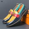 Модная мужская обувь большого размера 48 новая повседневная кожаная обувь Модная мужская обувь лоферы ретро тренд цветовая гамма туфли для платья A19