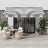 VidaXL Manual Retractable Awning with LED Anthracite White 400x350 Cm, Awning, Door Awning, Garden Awning, Awning, 3215809