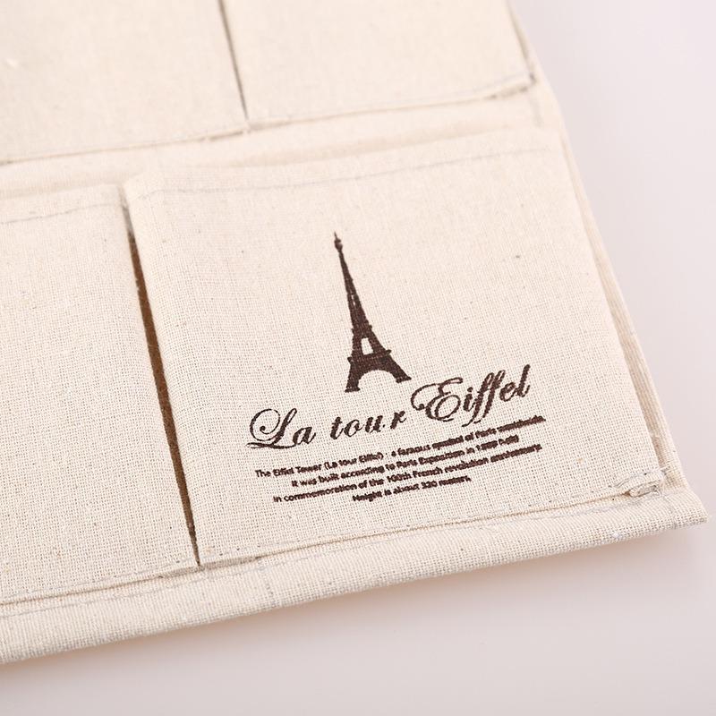 Wall Mounted Sundries Storage Bags Home Behind Doors 5 Pockets Small Items Organization Bag with PE Waterproof Membrane