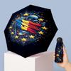 Poland Pattern Printed Mini 5 Folds 8 Ribs Compact Umbrella Windproof Waterproof Lightweight Portable Folding