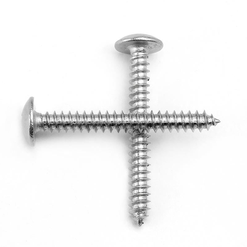 Nickel-Plated Phillips Head Flat & Mushroom Umbrella Head Self-Tapping Screws - M3, M4, M5, M6