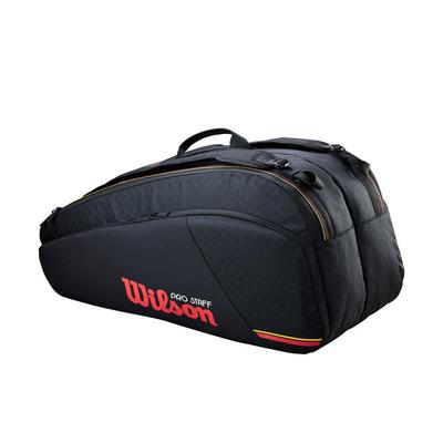Сумка для теннисных ракеток Wilson PRO STAFF CLASSIC Вмещает до 12 ракеток Черная WR8053801001 - (основанные ракетки среднего веса) -