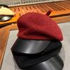 Женский Берет Sequin Винтажный Британский Стиль Регулируемая Осень Зима Шляпа