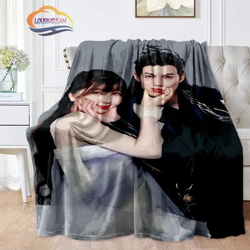 Hot Tv Love Between Fairy and Devil Blanket Cang Lan Jue Dong Fang Qing Flannel Bedroom Bedding Sofa Soft Bedspread
