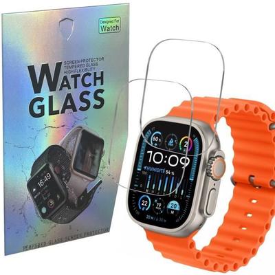 Закаленное стекло для Apple Watch ULTRA 2 49 мм [Упаковка 2 шт.] Защитная пленка для экрана смарт-часов Phonillico®