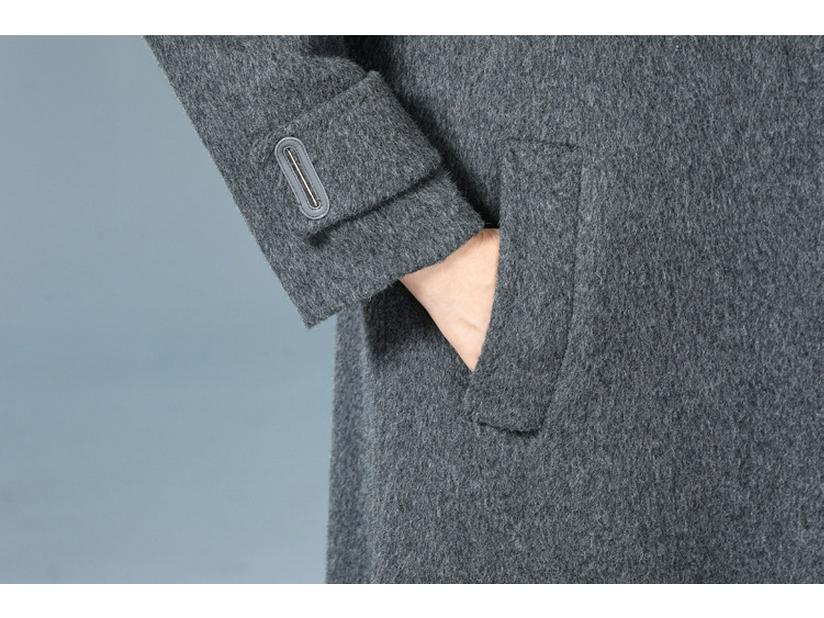 Женское кашемировое пальто средней длины - Двустороннее, Высококачественная модная верхняя одежда Осень/Зима 2025