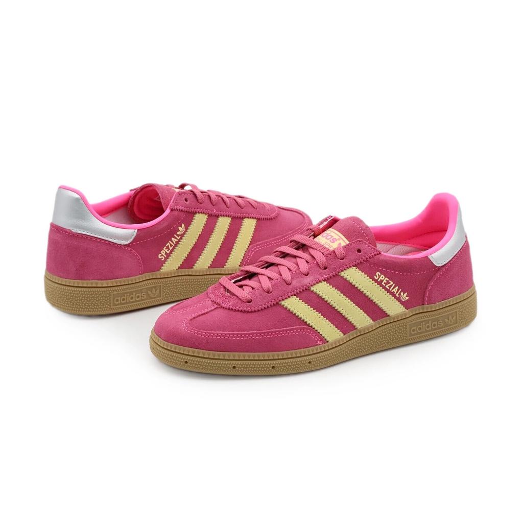 JI1407 adidas Originals Handball Spezial Ярко-розовый Почти желтый Серебристый (Женщины'