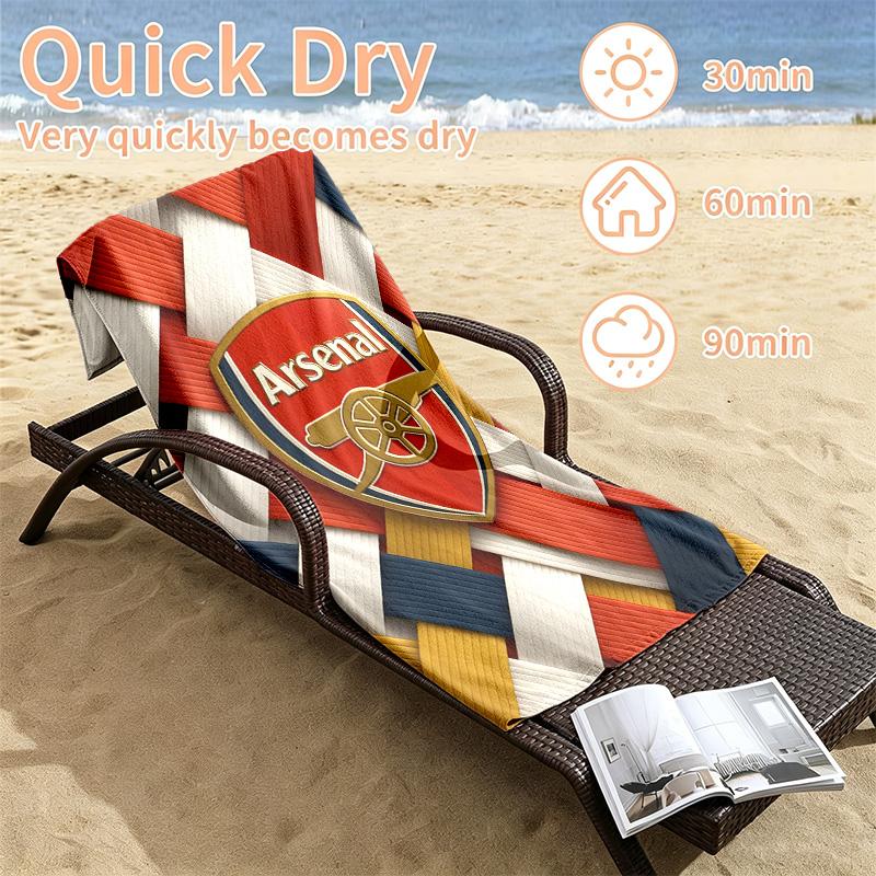 Arsenal F.C. Beach towels also serve as bath towels summer essential a musthave for the outdoors the beach and the pool