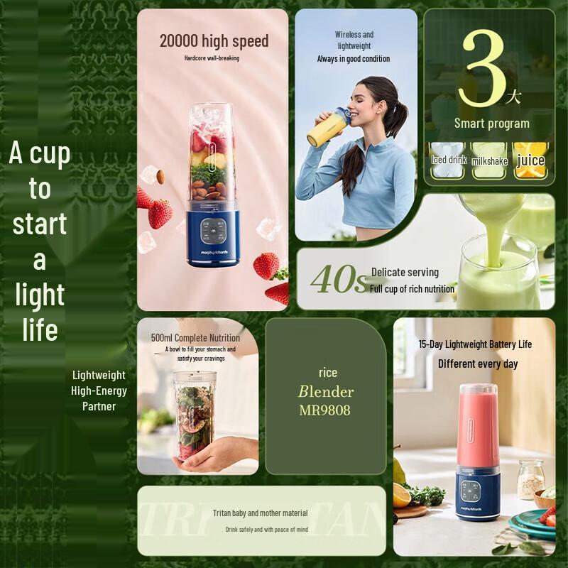 Morphyrichards Portable Juicer MR9808 CN plug (adapter included)