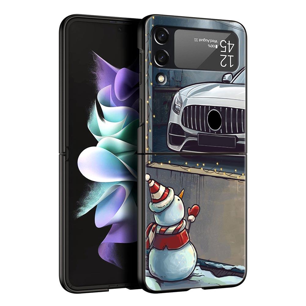 Z Flip 4 Phone Case for Samsung Galaxy Z Flip 3 5G ZFlip3 Flip3 Zflip Flip4 Black Hard Cover Boy See Sports Car Jdm Drift Shell