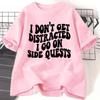 Funny ADHD T Shirt I Go on Side Quests Unisextal Health Tshirt Gamer Lover Tshirt WOMEN Unisex Cotton Soft Tee Shirt WOMEN Clothes