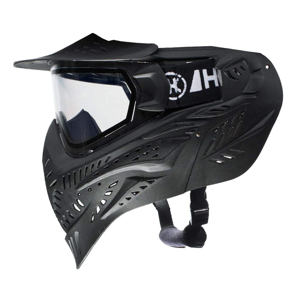 HK Army HSTL Goggle Paintball Airsoft Mask with Anti Fog Thermal Lens (Black/Clear Lens)