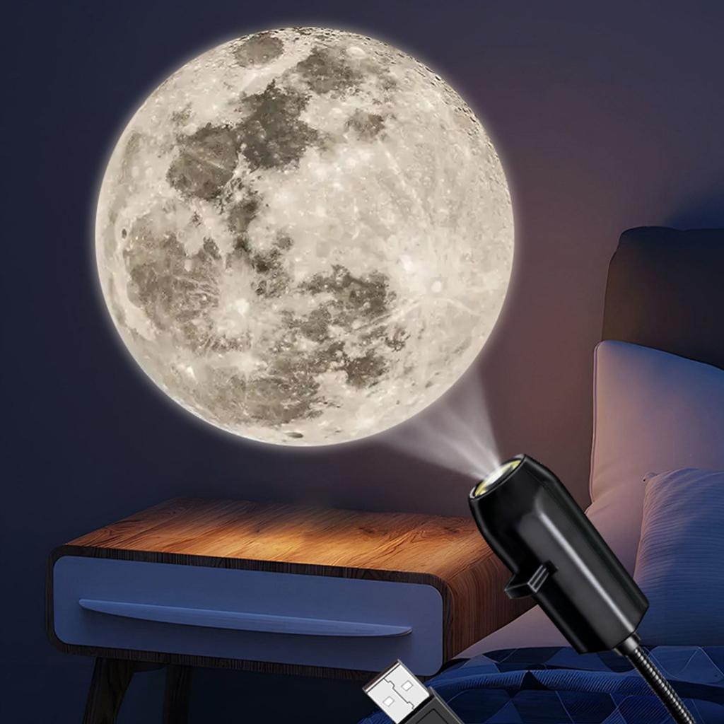 USB Ceiling Moon Earth Projection Atmosphere Light Starry Sky Lamp Led Night Light Romantic Bedroom Decoration Galaxy Projector