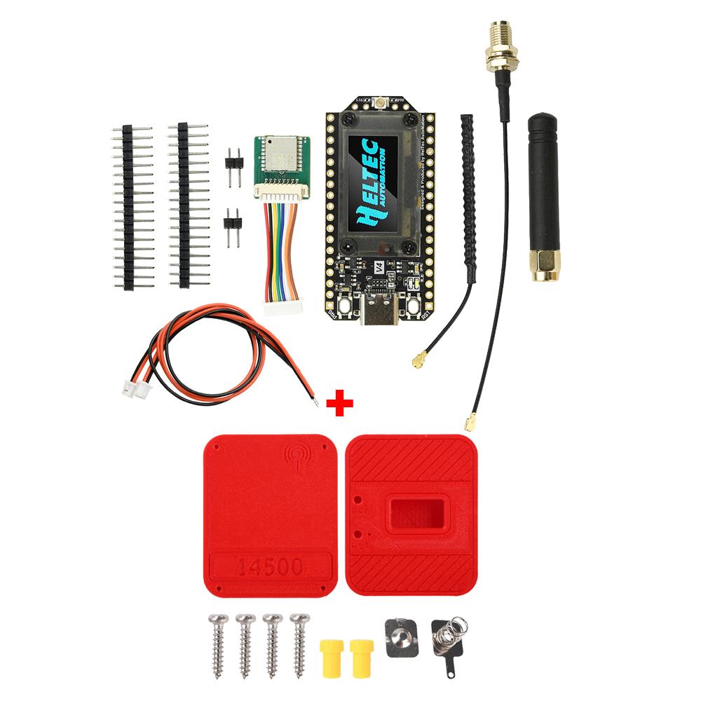 Heltec WiFi LoRa 32 V4 863-928MHz Плата разработки Комплект Meshtastic ESP32 SX1262 С корпусом Для Arduino IoT LoRaWAN