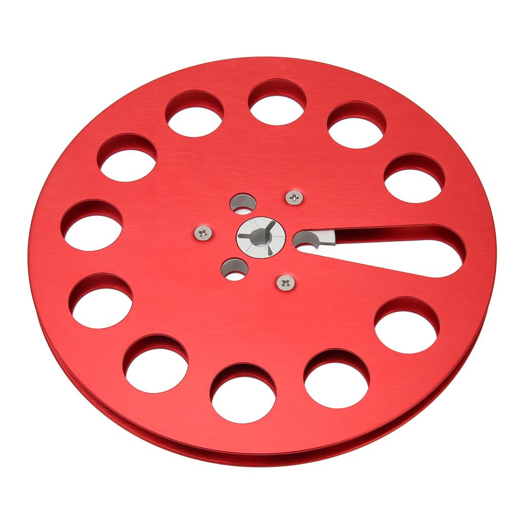 1 4 7 Inch Takeup Reel Universal 11 Holes Wind Resistance Holes Empty Tape Reel for Recording Red