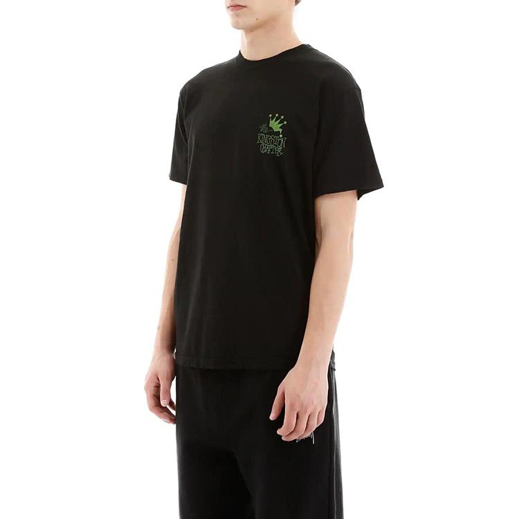 Stussy Kingston Футболка Королевский Парад Короткий Рукав Американский Винтаж Футболка Унисекс Топы Черный 1904440-black