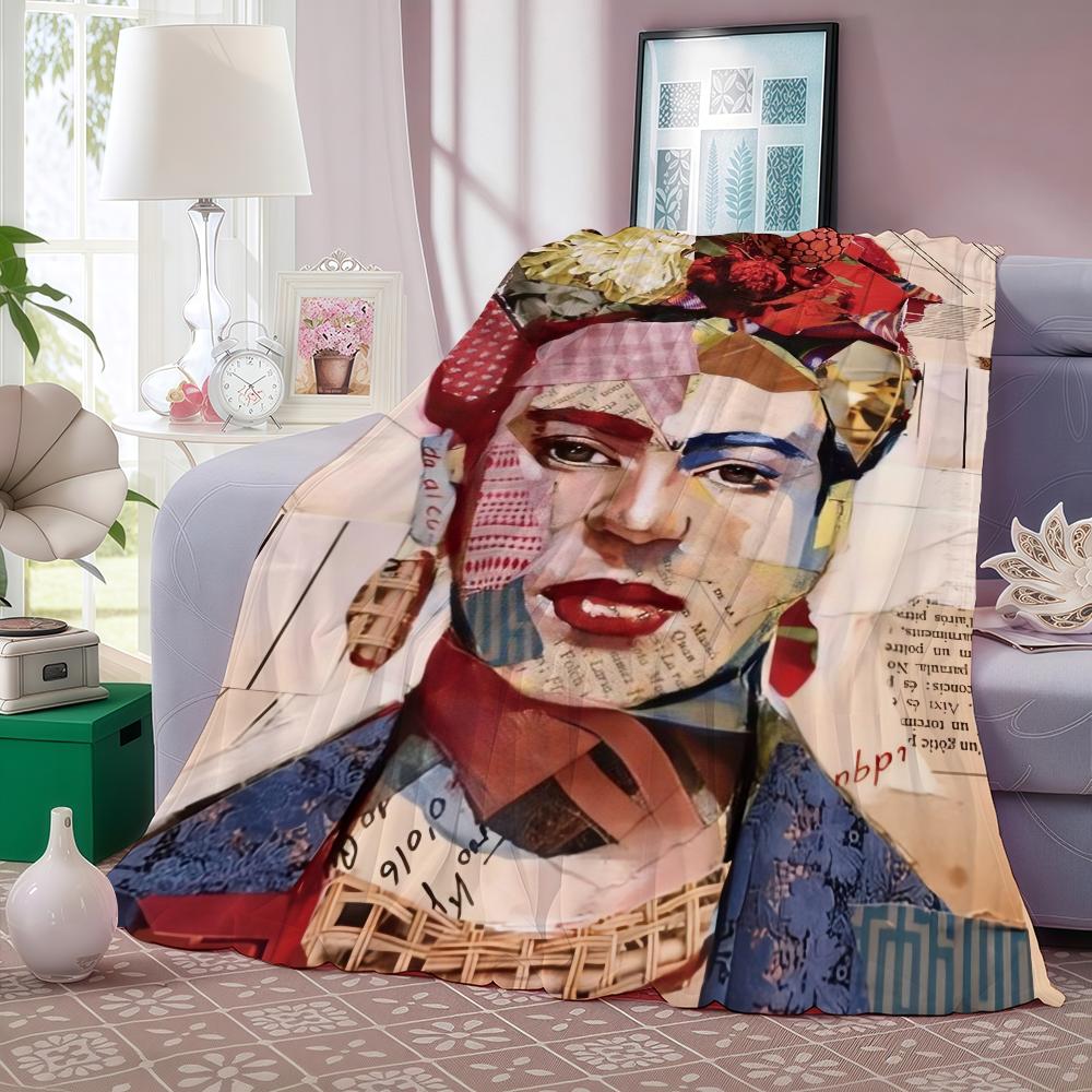 F-Frida K-Kahlo Art Blanket Warm And Soft Suitable For Bedroom Living Room Sofa Bed Office Travel Camping