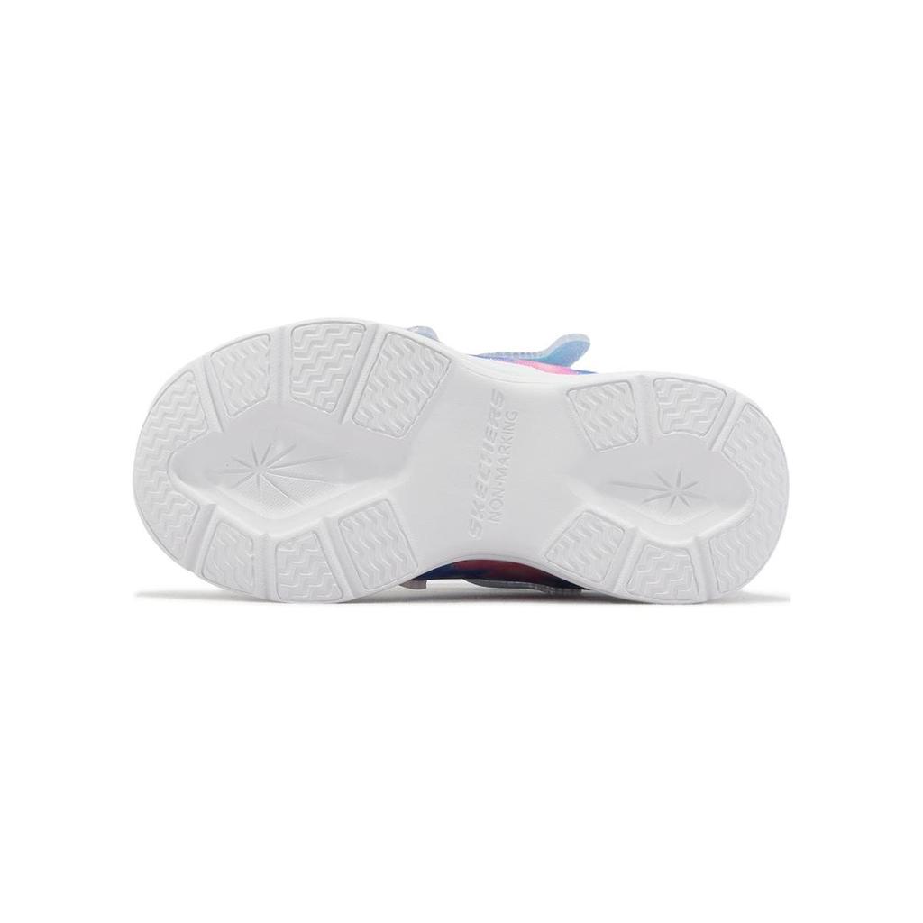 Skechers S Lights Glimmer Kicks Легкие Прочные Низкие Кроссовки для Ходьбы Кроссовки для Малышей Синий Фиолетовый 303260-NLBLV