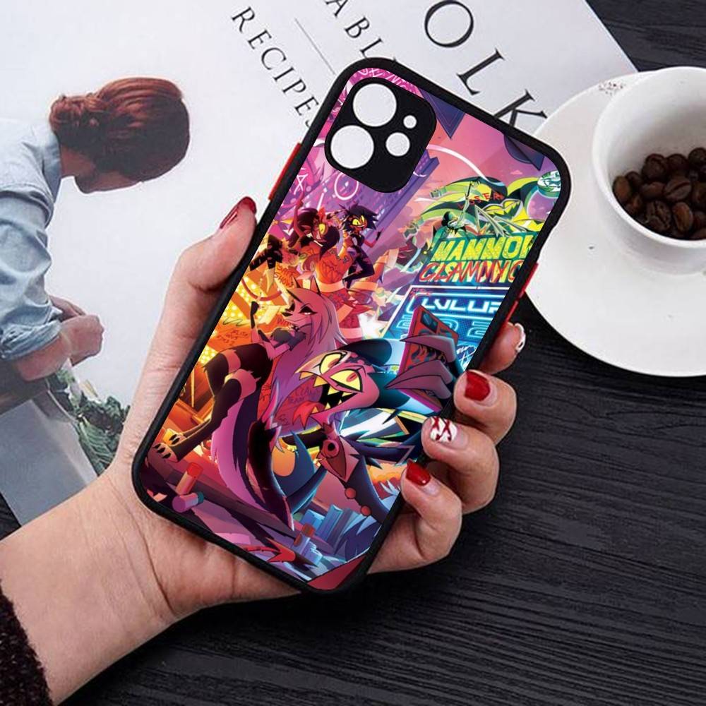 Чехол для телефона Hazbin Anime Hotel для iPhone 16 15 14 Plus 15 13 12 11 Pro Max X XS MAX Матовый чехол