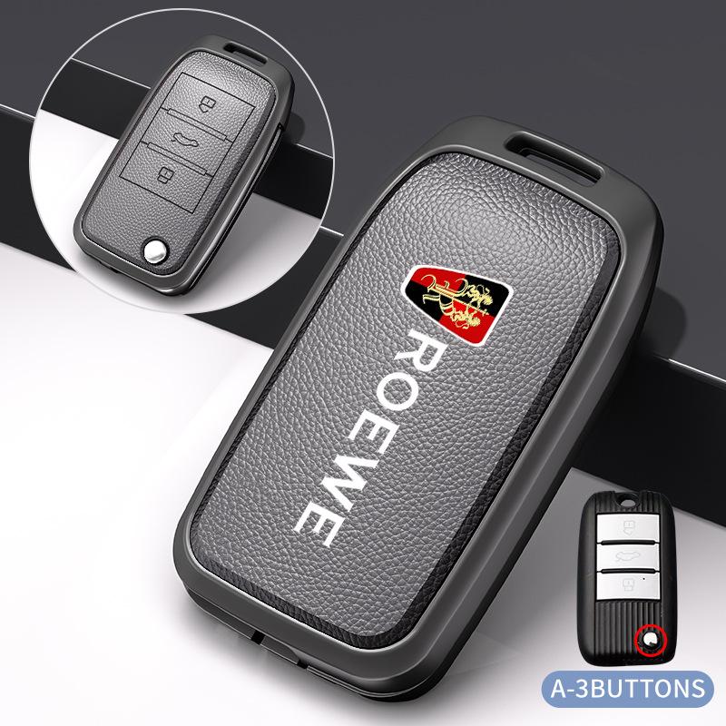 Совместимый чехол для ключа для Roewe RX5 16-20, i6, RX8, RX3, EI5 - Металлический корпус с пряжкой