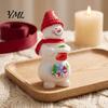 Handmade Craft Accessories 2Pcs Mini Christmas Figurine, Santa Claus Snowman Dolls, DIY for Micro Tree Decorations Landscape Dollhouse Cake