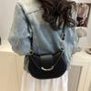 Large Capacity Simple New Fashion Texture Retro Indentation Solid Color Casual Messenger Shoulder Armpit Bag