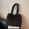Corduroy Bag Women's Large Capacity Shoulder Shopping Bag Commuter Tote Bag