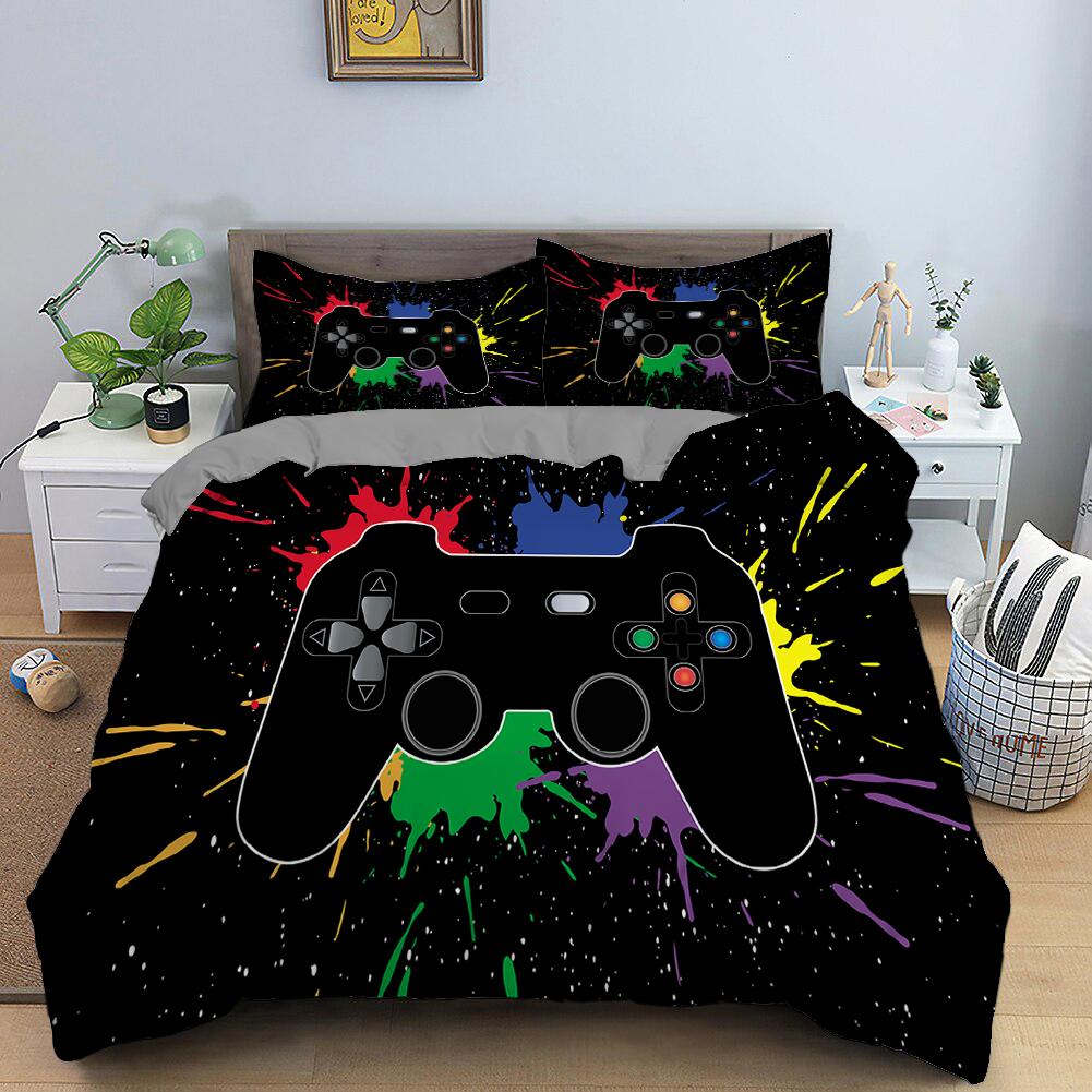 RunGrape Комплект постельного белья с пододеяльником Двуспальный Полуторный Квинсайз Кингсайз 240x220 Скандинавский Чехол на кровать 135 Евро Постельное белье Игровое Постельное белье 200x200