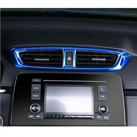 For Honda CR-V CRV 2017-2022 Bule Center Air Outlet Vent Frame Cover Trim