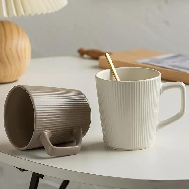 Керамические кружки с ручкой Чашка для латте, молочный чай, овсянка, чашка для завтрака, посуда для напитков, чайная посуда, кухонные принадлежности для офиса, подарки для друзей