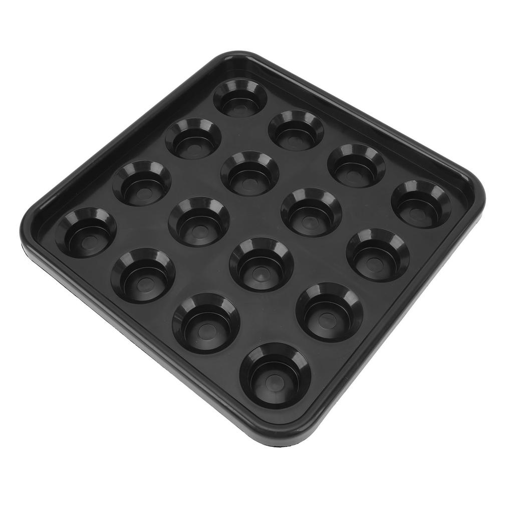 Поднос для переноски шаров для пула на 16 шаров, пластиковый поднос-держатель для хранения бильярдных шаров для снукера, бильярда, стола для пула, черный