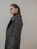 Lunecave Wool Herringbone Single-Breasted Loose-Fit Long Coat