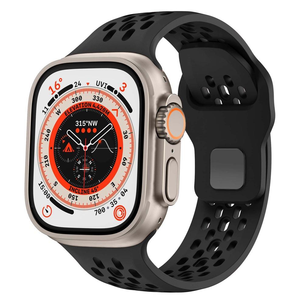 Breathable Silicone Watch Strap for Apple Watch Band 49mm 46mm 45mm 44mm Sport Bracelet