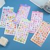 3D Sponge Stickers 6pcs Cartoon Transparent 3D Embossed Mobile Phone Scrapbook Stickers Pvc Epoxy Resin Stickers Gifts For Kids