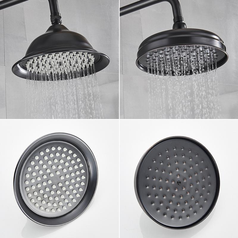 POIQIHY Brass Golden Rainfall Shower Head Shower Faucet Head Bathroom Replace Rain Showerhead Antique Brass Showerhead Accessory