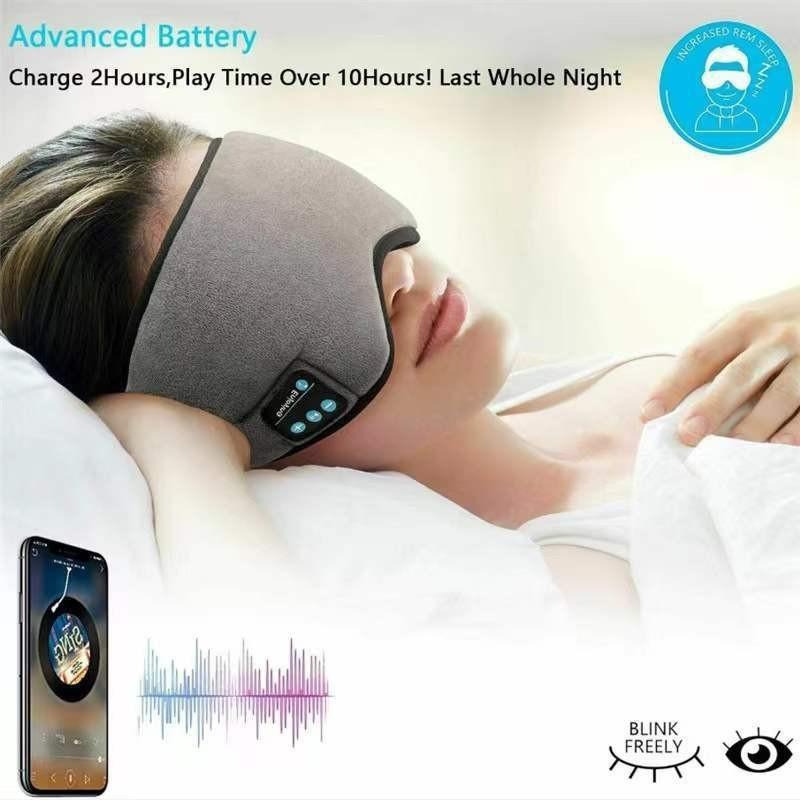 Умная маска для глаз с Bluetooth и беспроводными наушниками, 3D-помощником для сна и светоблокирующей крышкой для глаз